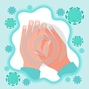 Protection hands against coronavirus microbes